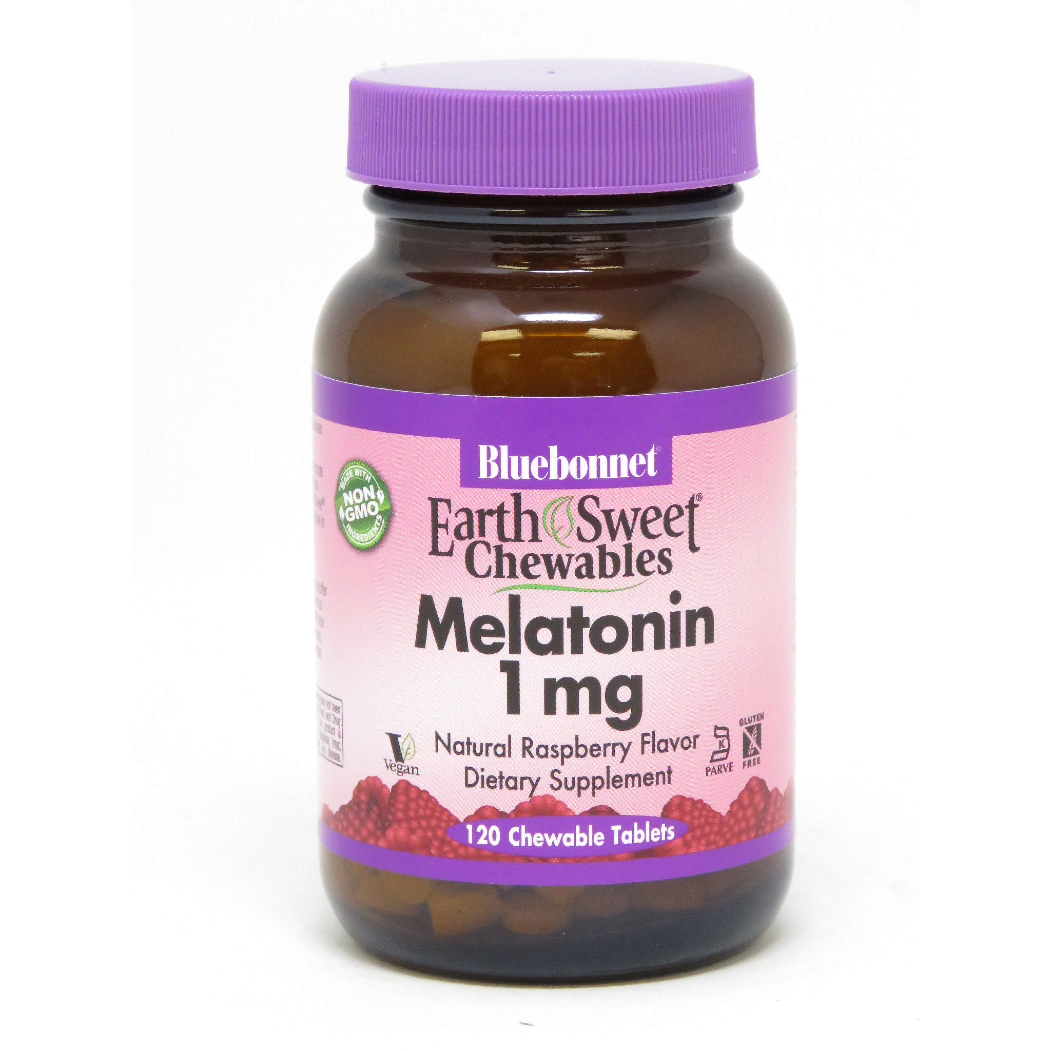 Bluebonnet - Melatonin 1 mg chew Rasp
