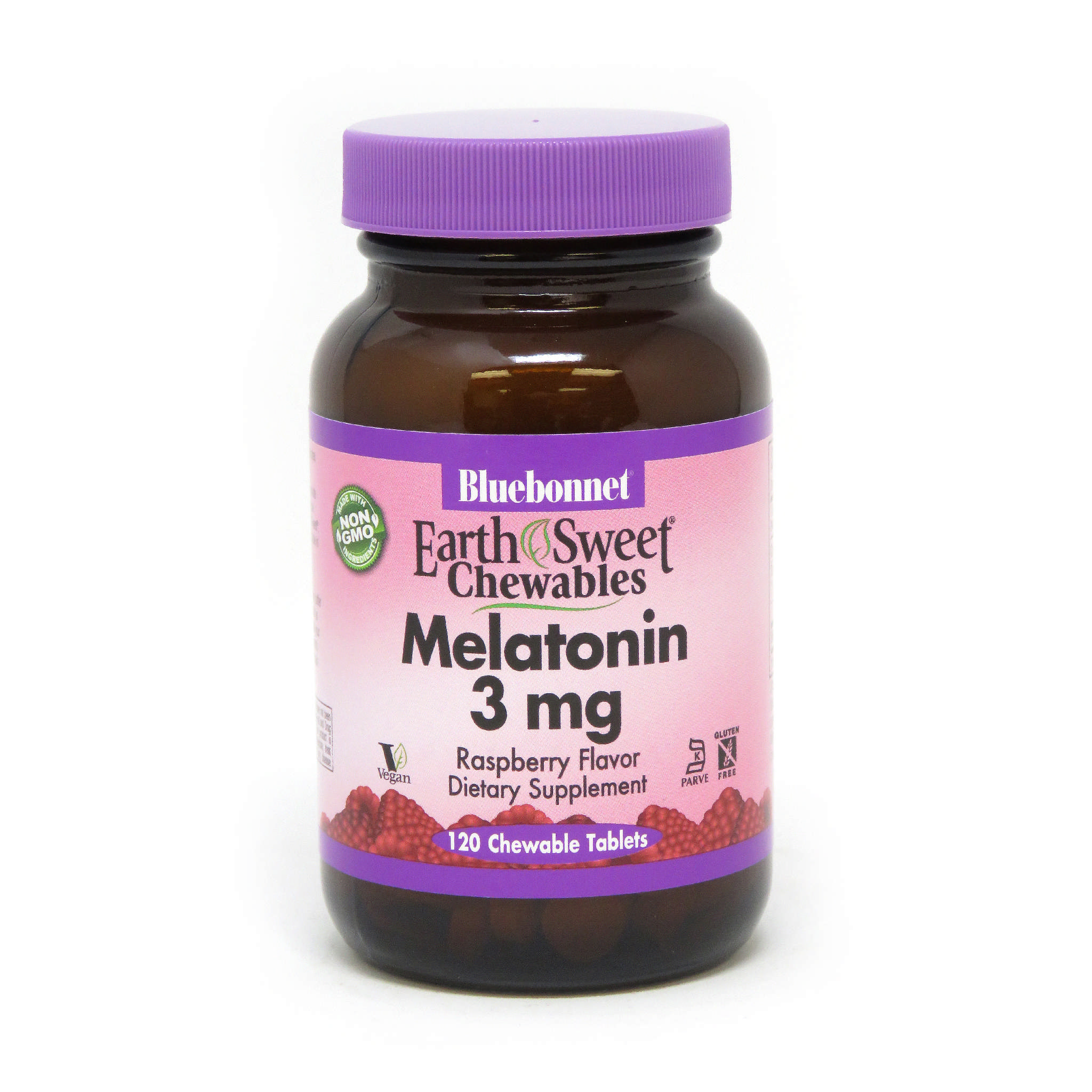 Bluebonnet - Melatonin 3 mg chew Rasp