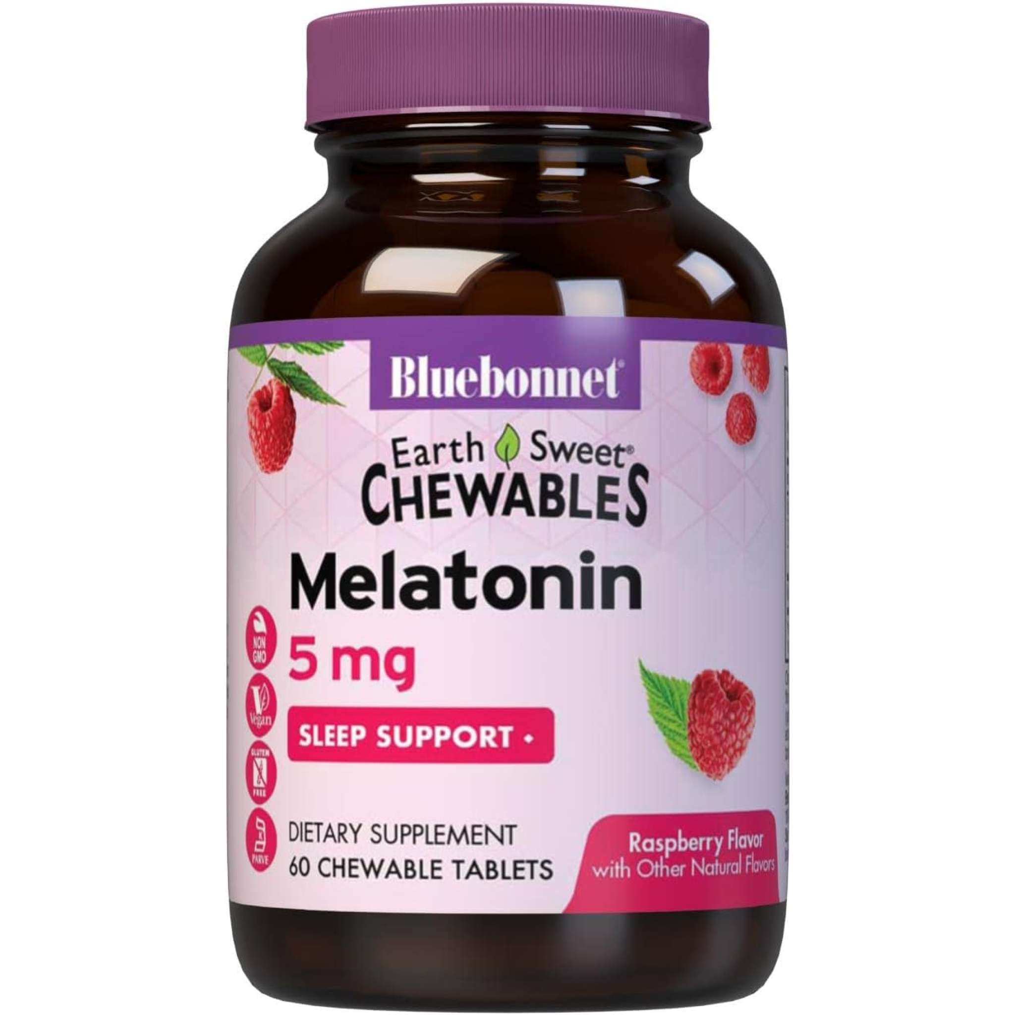 Bluebonnet - Melatonin 5 mg chew Rasp