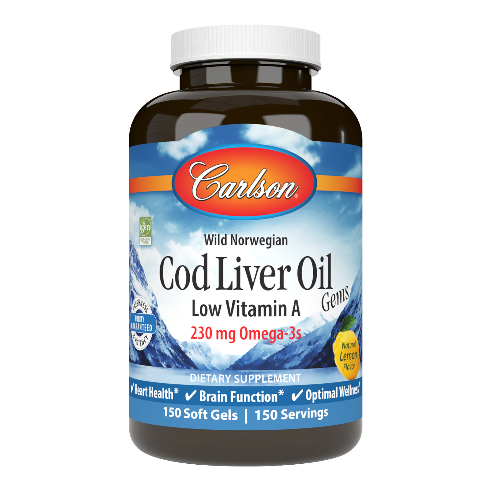 Carlson Laboratories - Cod Low A 1000 mg Vit softgel