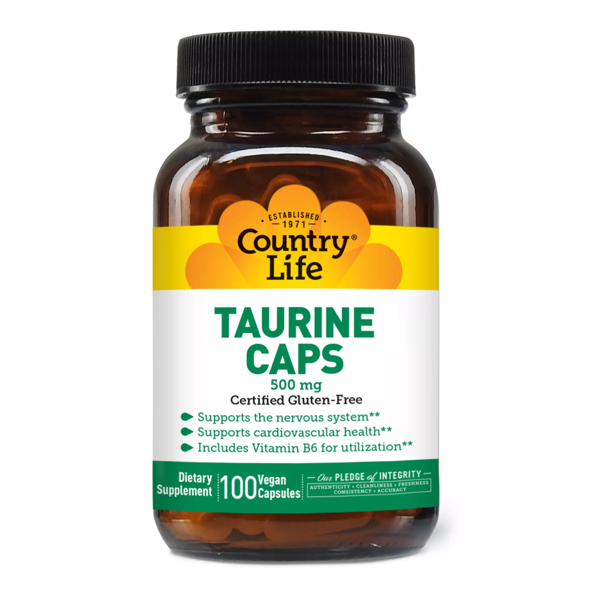 Country Life - Taurine 500 With B6 cap