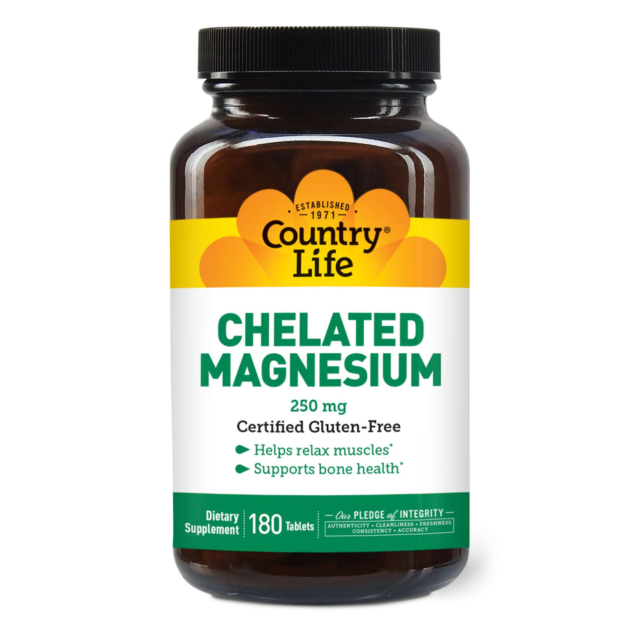 Country Life - Magnesium Chelated 250 mg