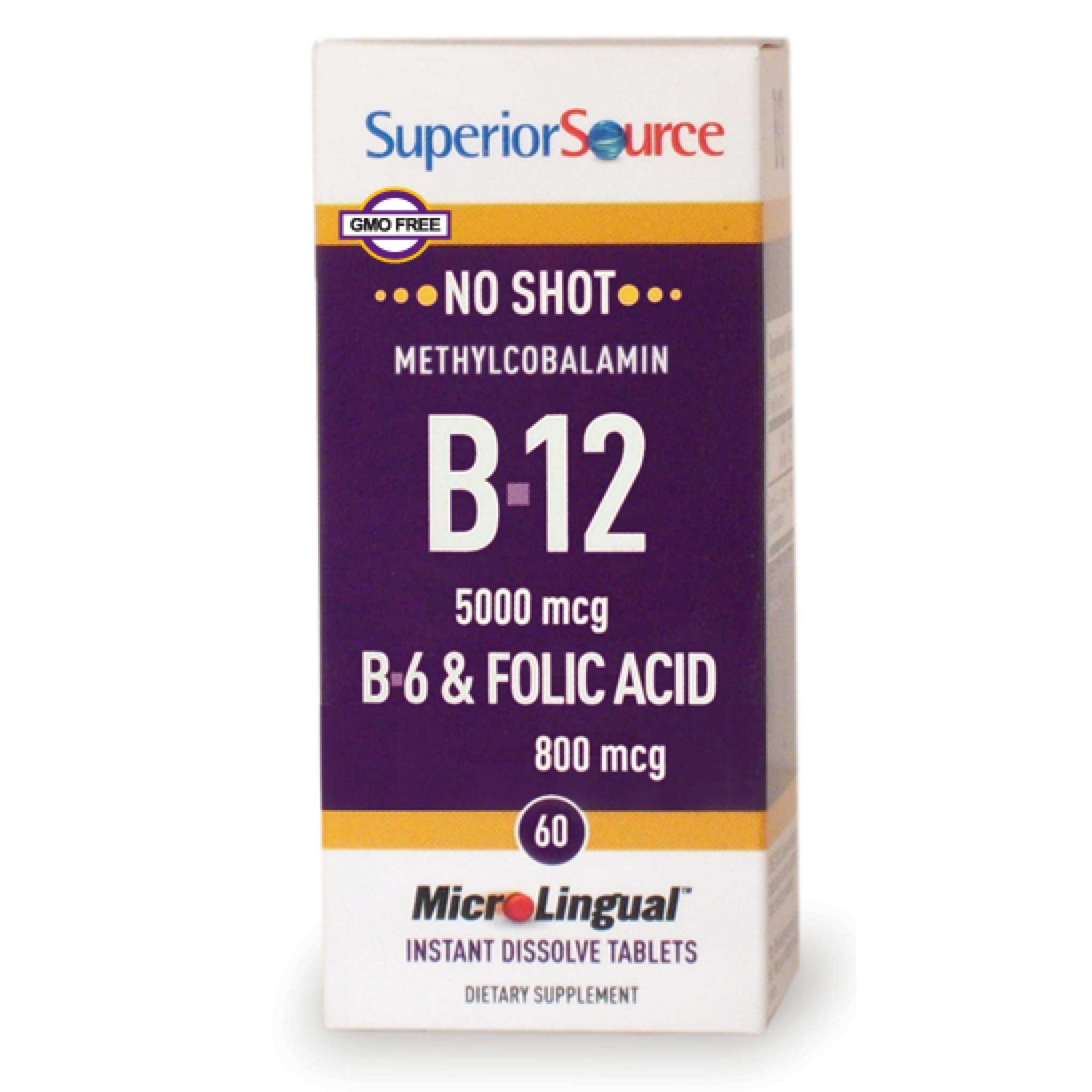 Superior Source - B12 5000 Methyl B6 Folic Sub