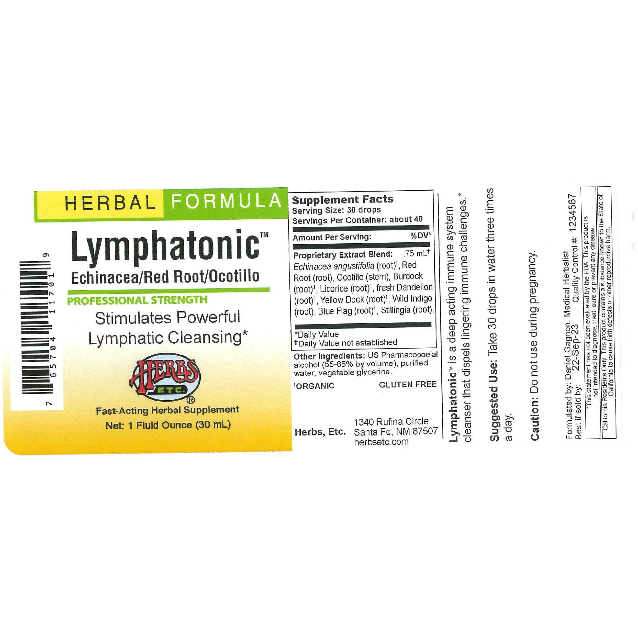 Herbs Etc - Lymphatonic