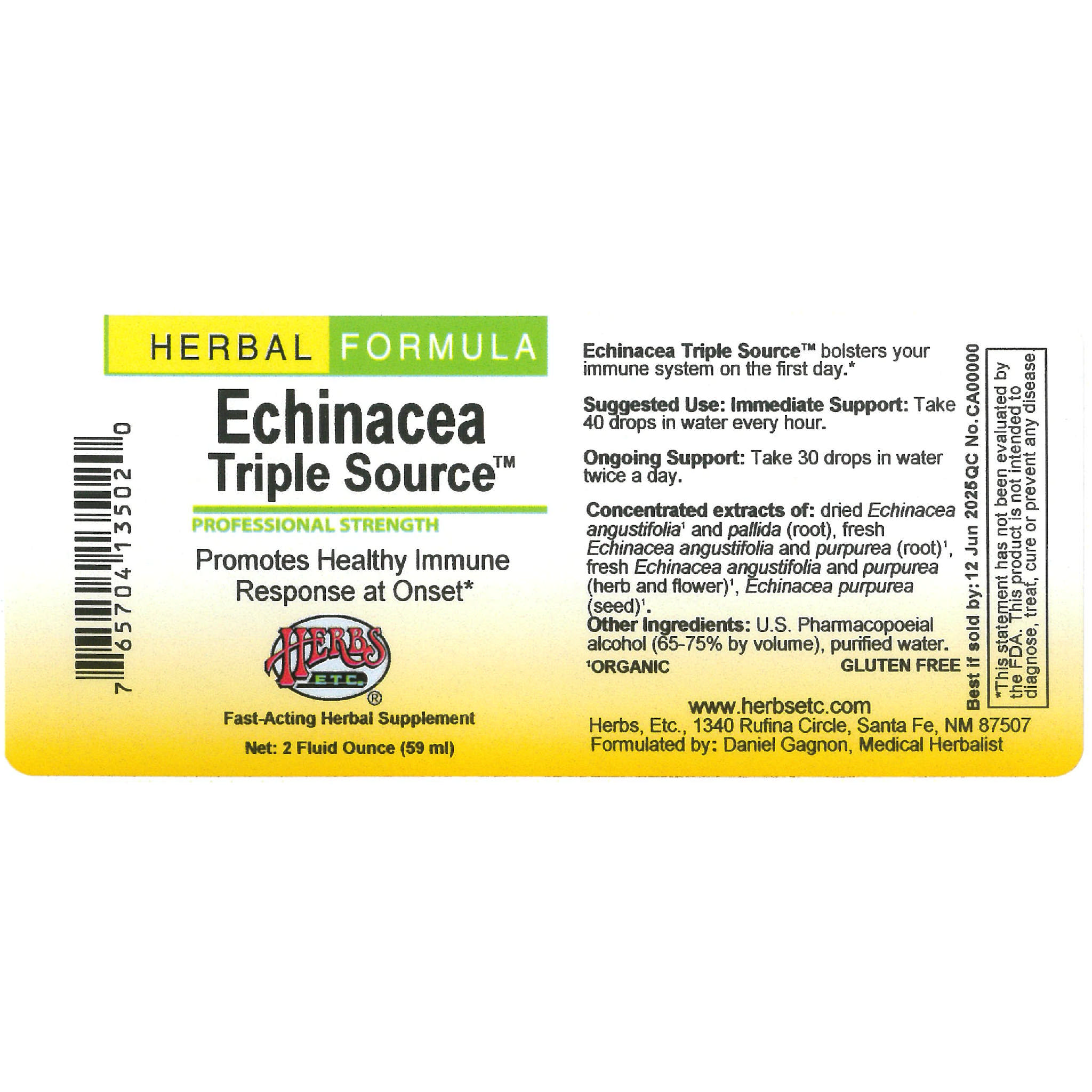 Herbs Etc - Echinacea Triple Source