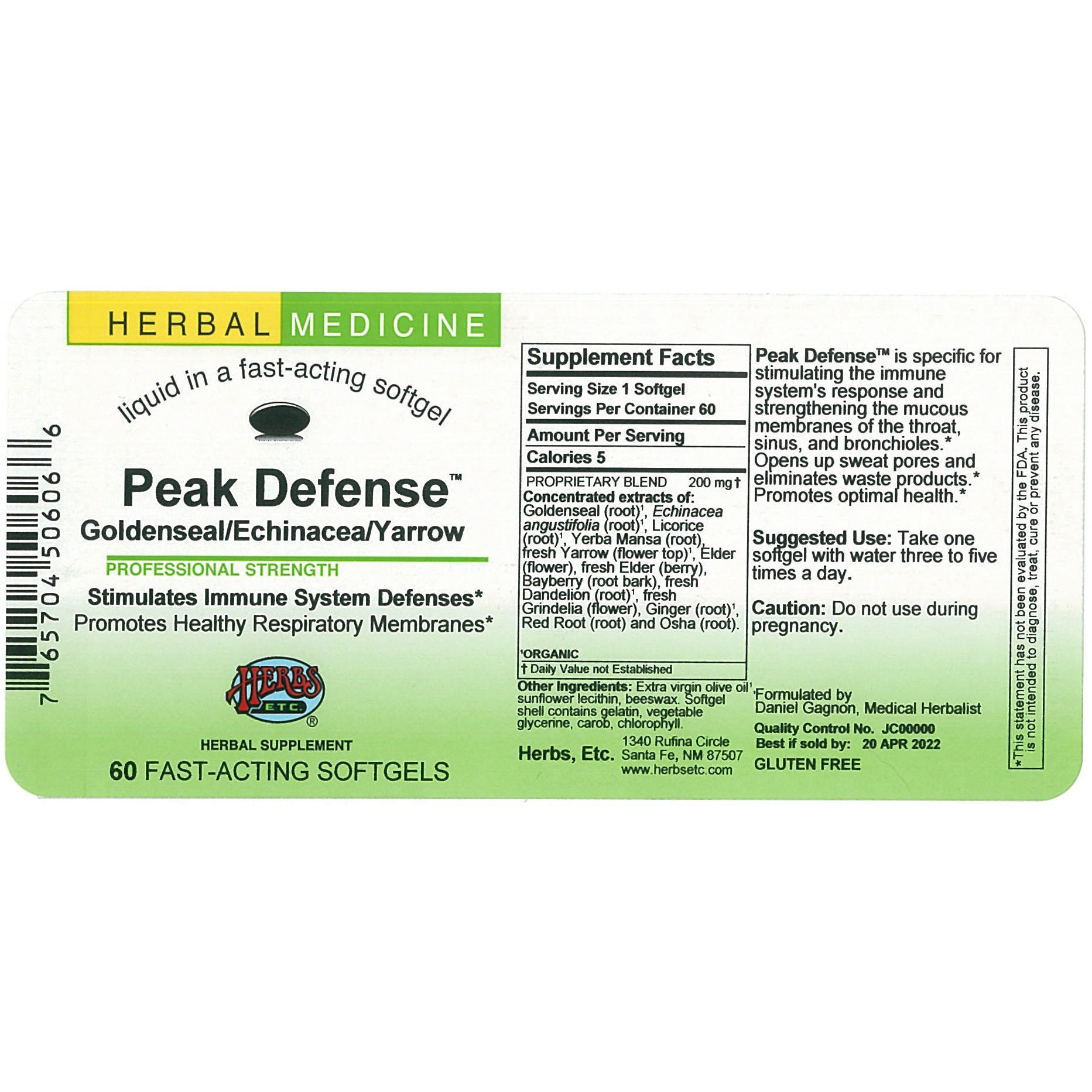 Herbs Etc - Peak Defense