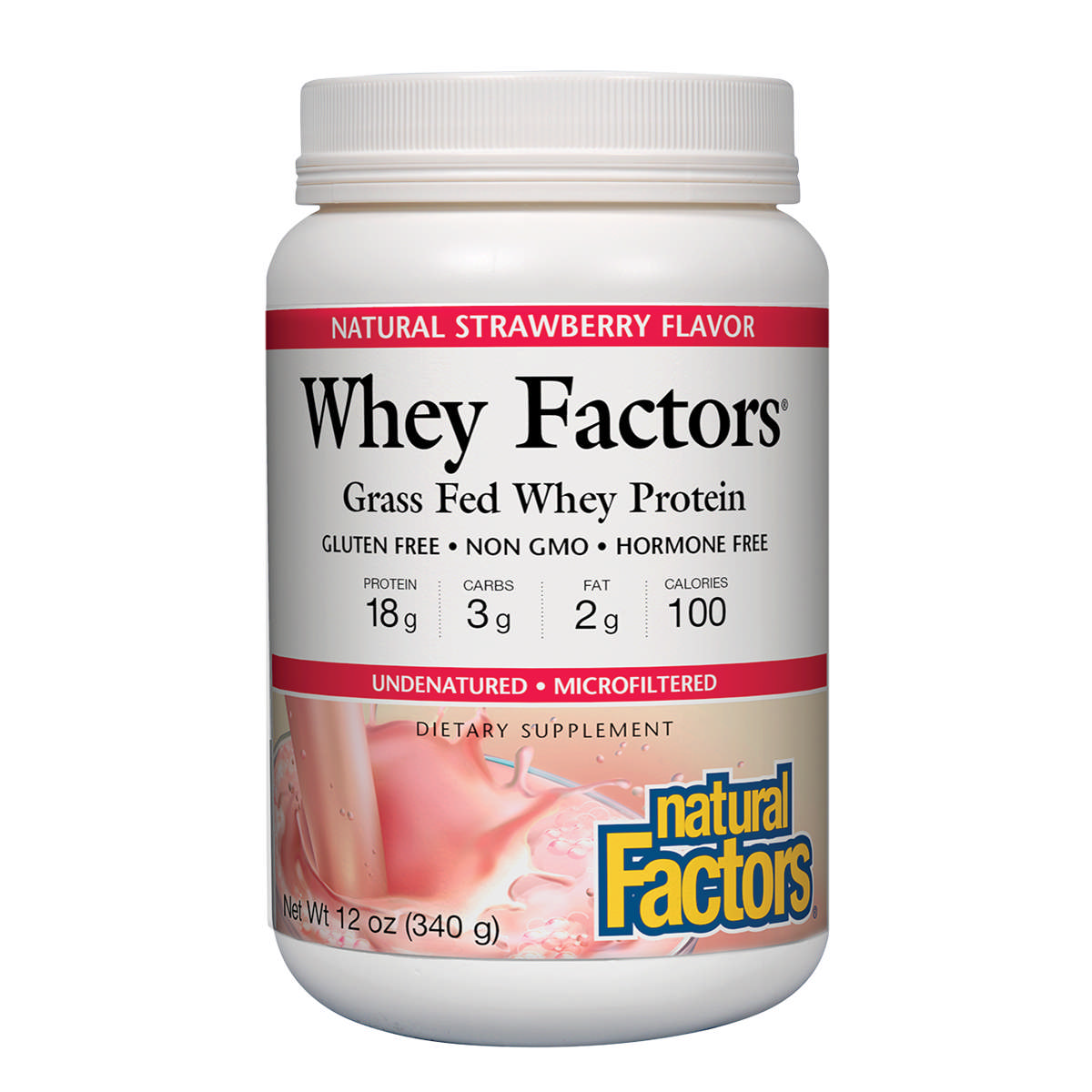 Natural Factors - Whey Factors Strawberry