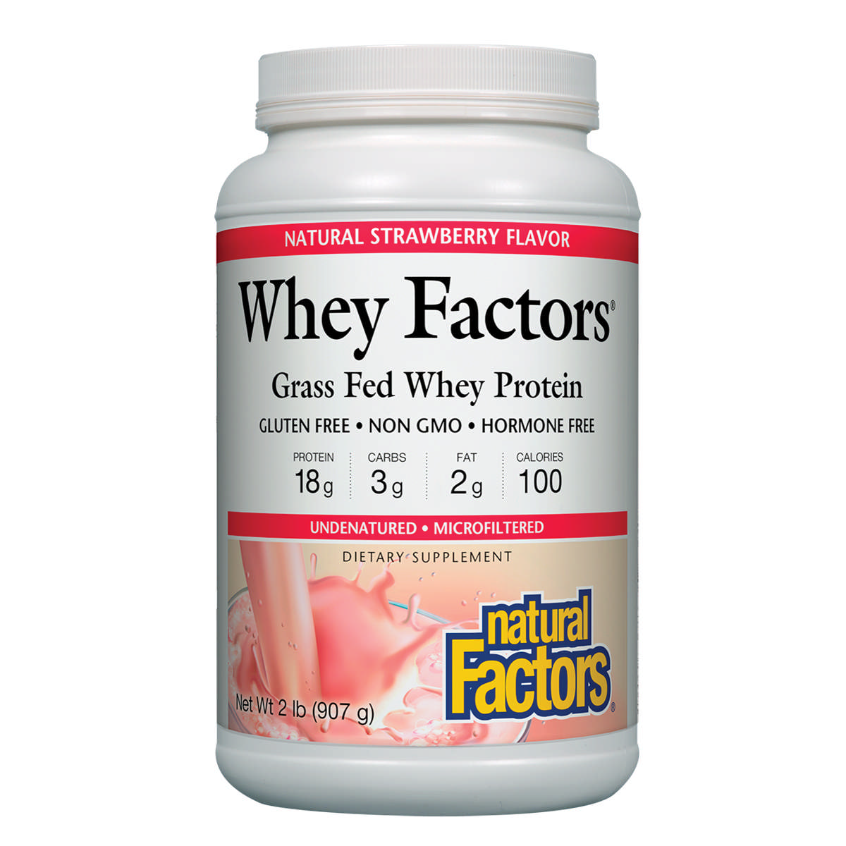 Natural Factors - Whey Factors Strawberry