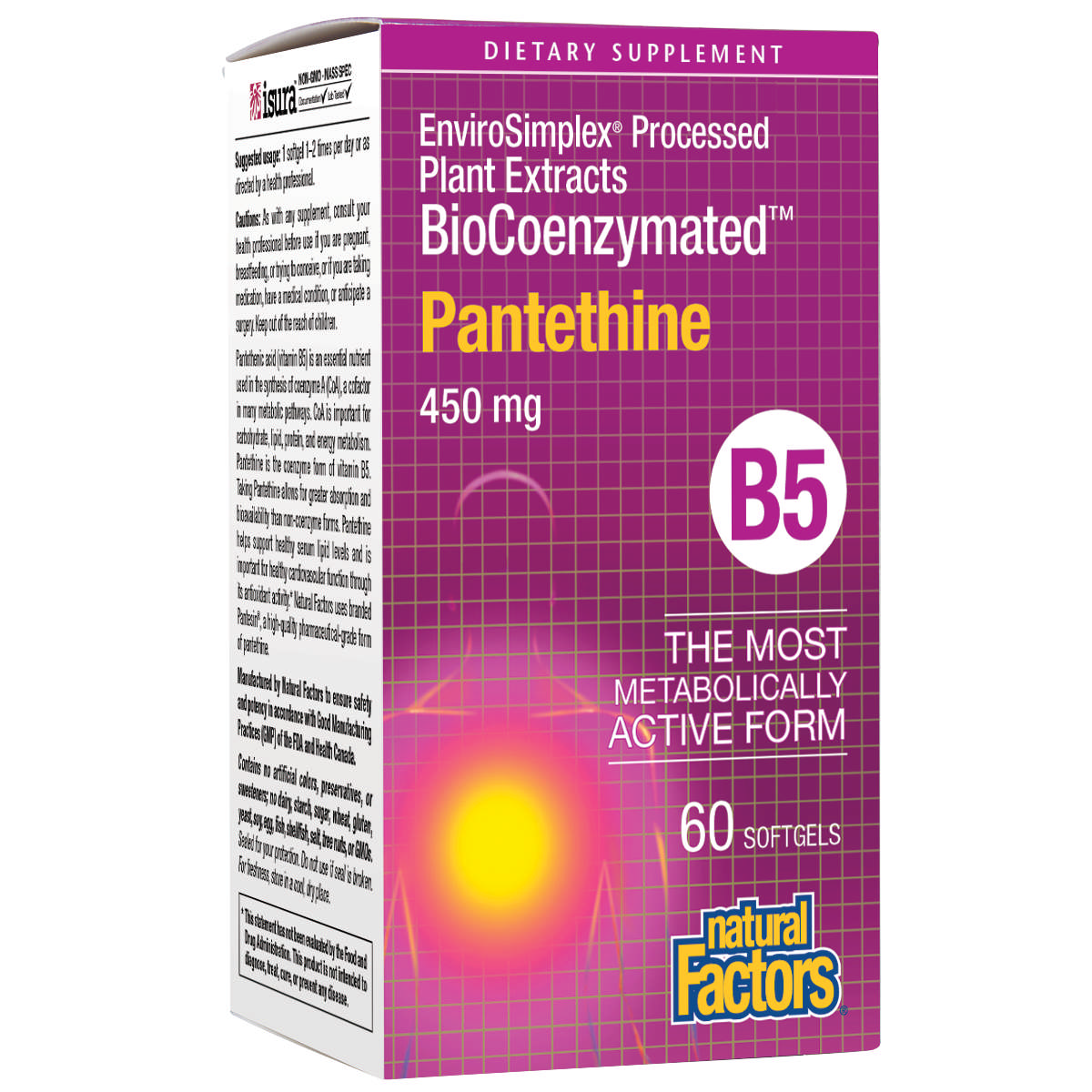 Natural Factors - Pantethine 450 mg Coenzym