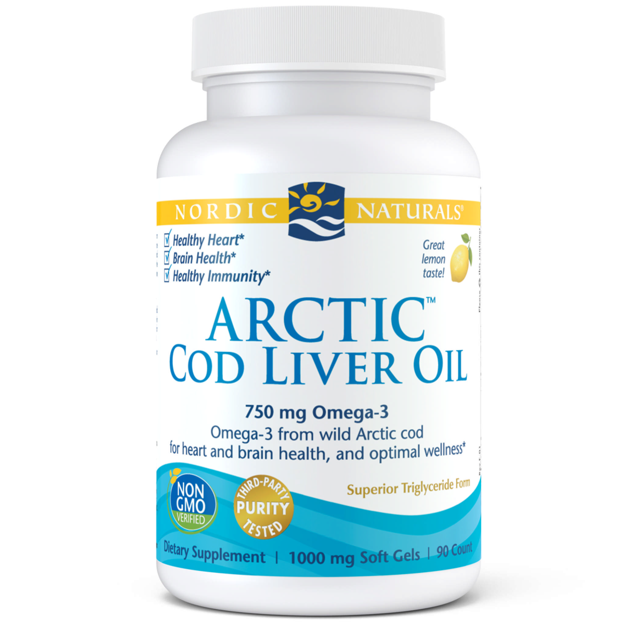 Nordic Naturals - Cod Liver Oil Arctic Lemon 100