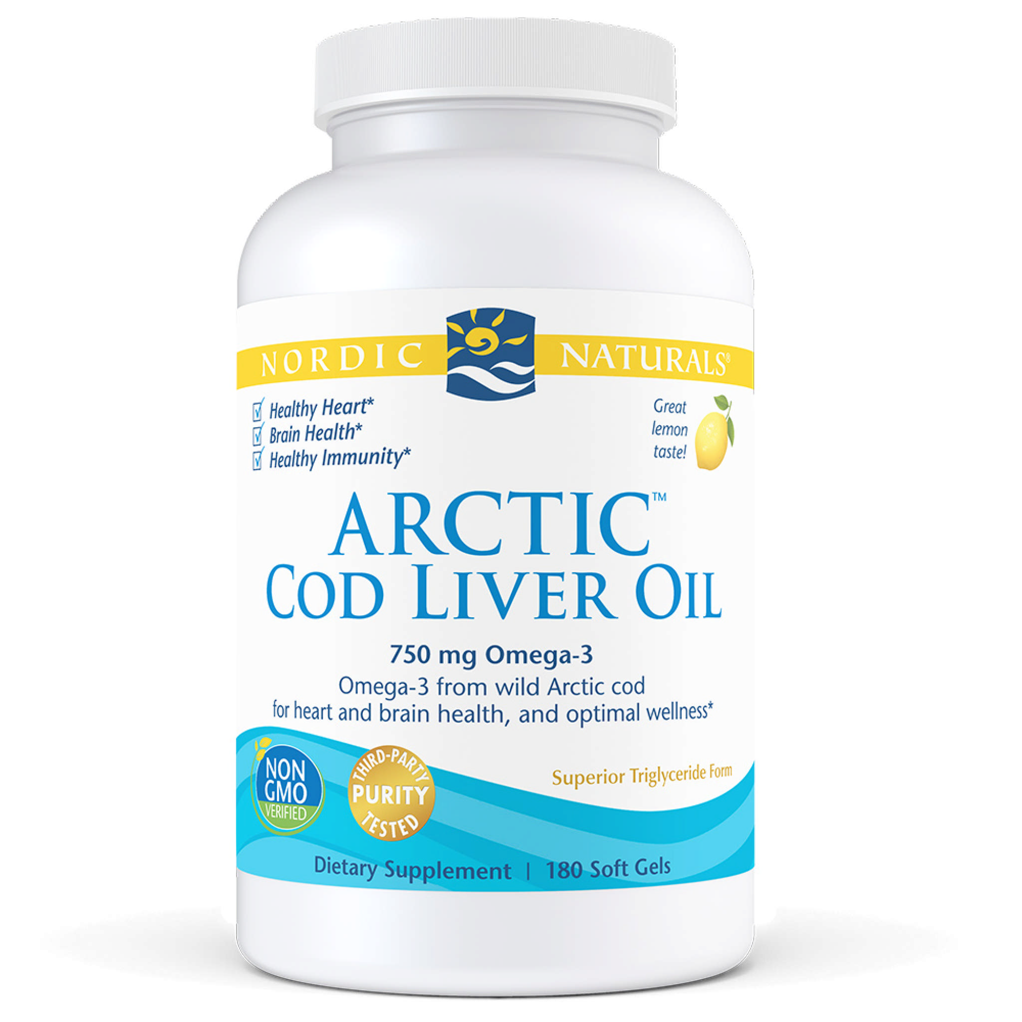Nordic Naturals - Cod Liver Oil Arctic Lemon 100
