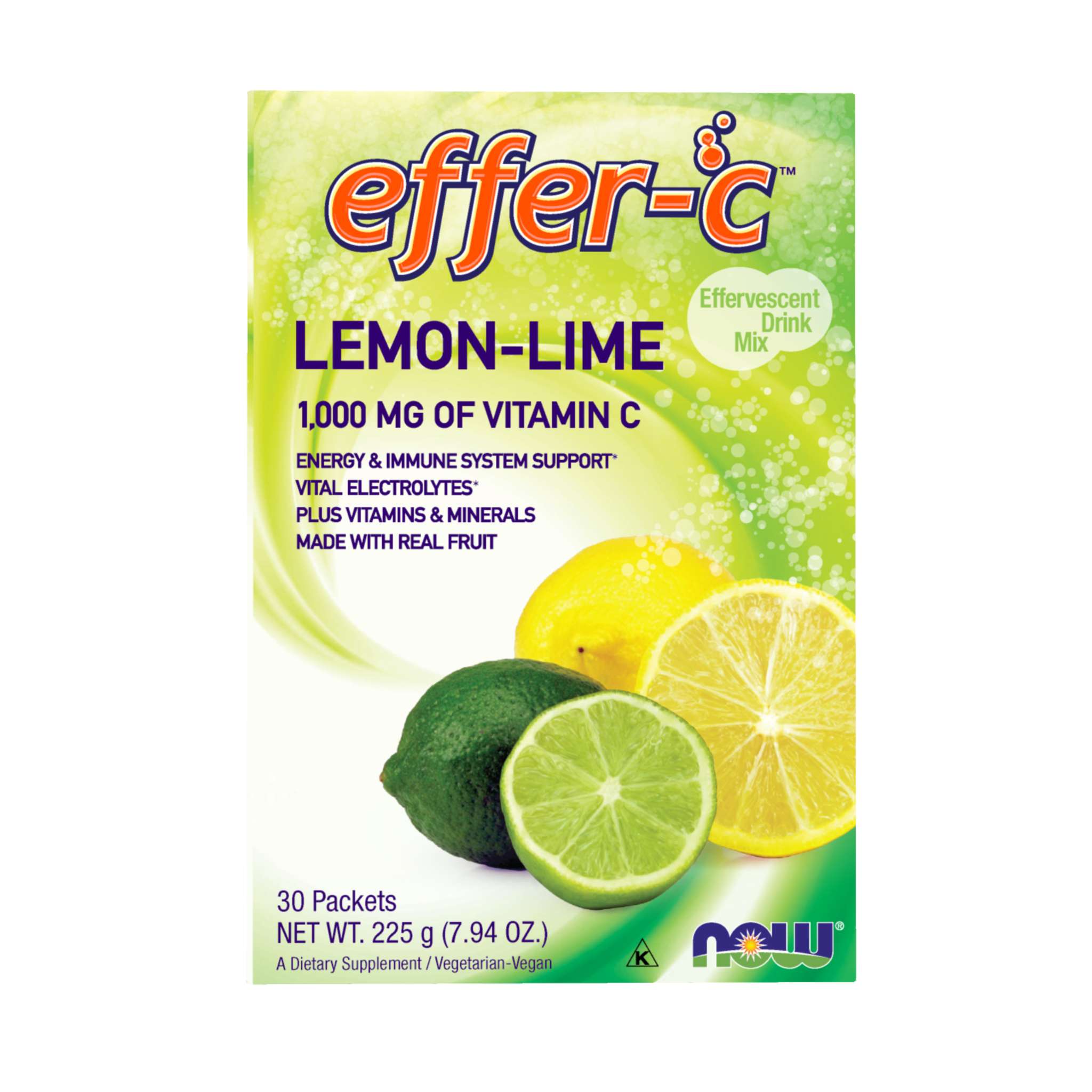 Now Foods - Effer C Lemon Lime Pak
