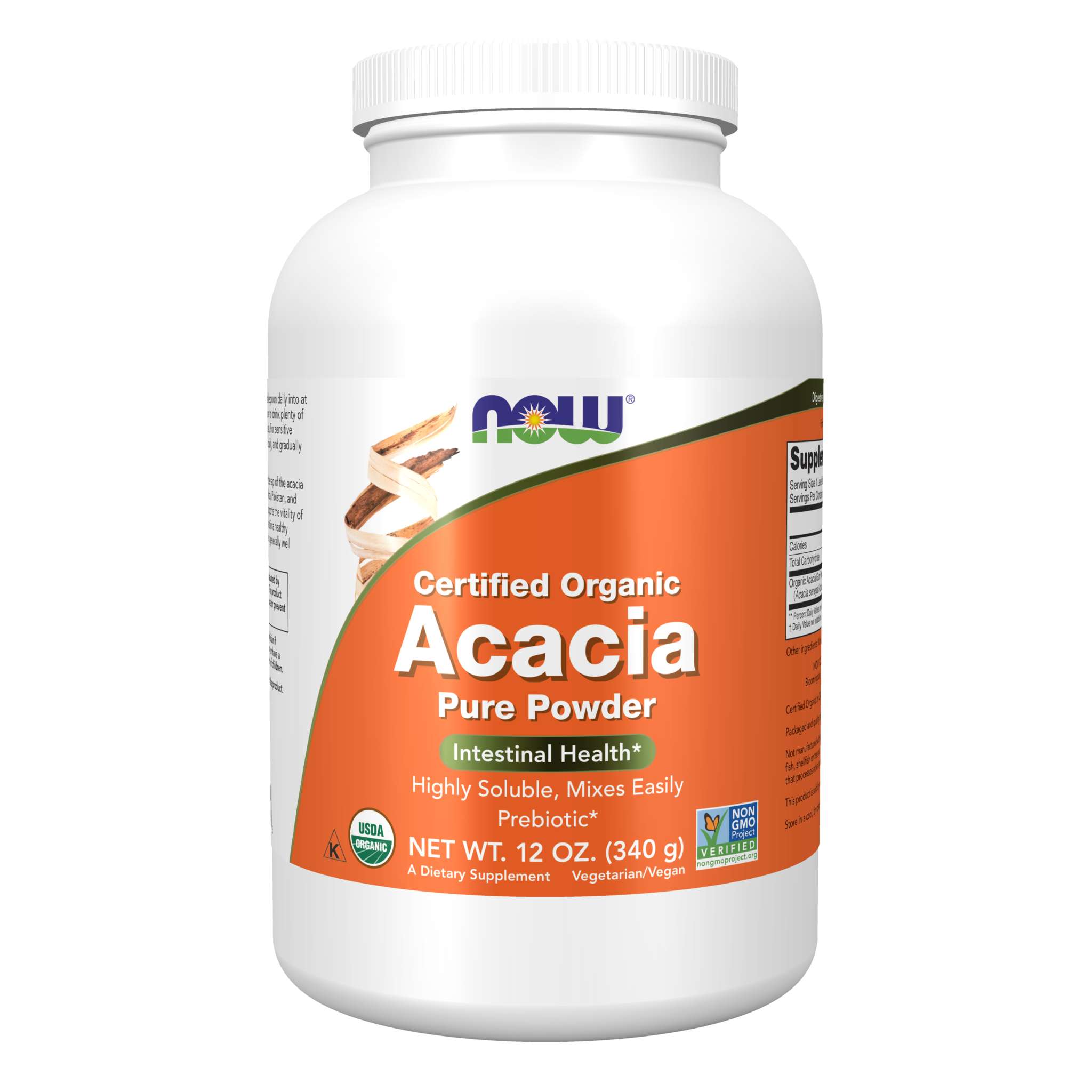 Now Foods - Acacia powder Organic Pure