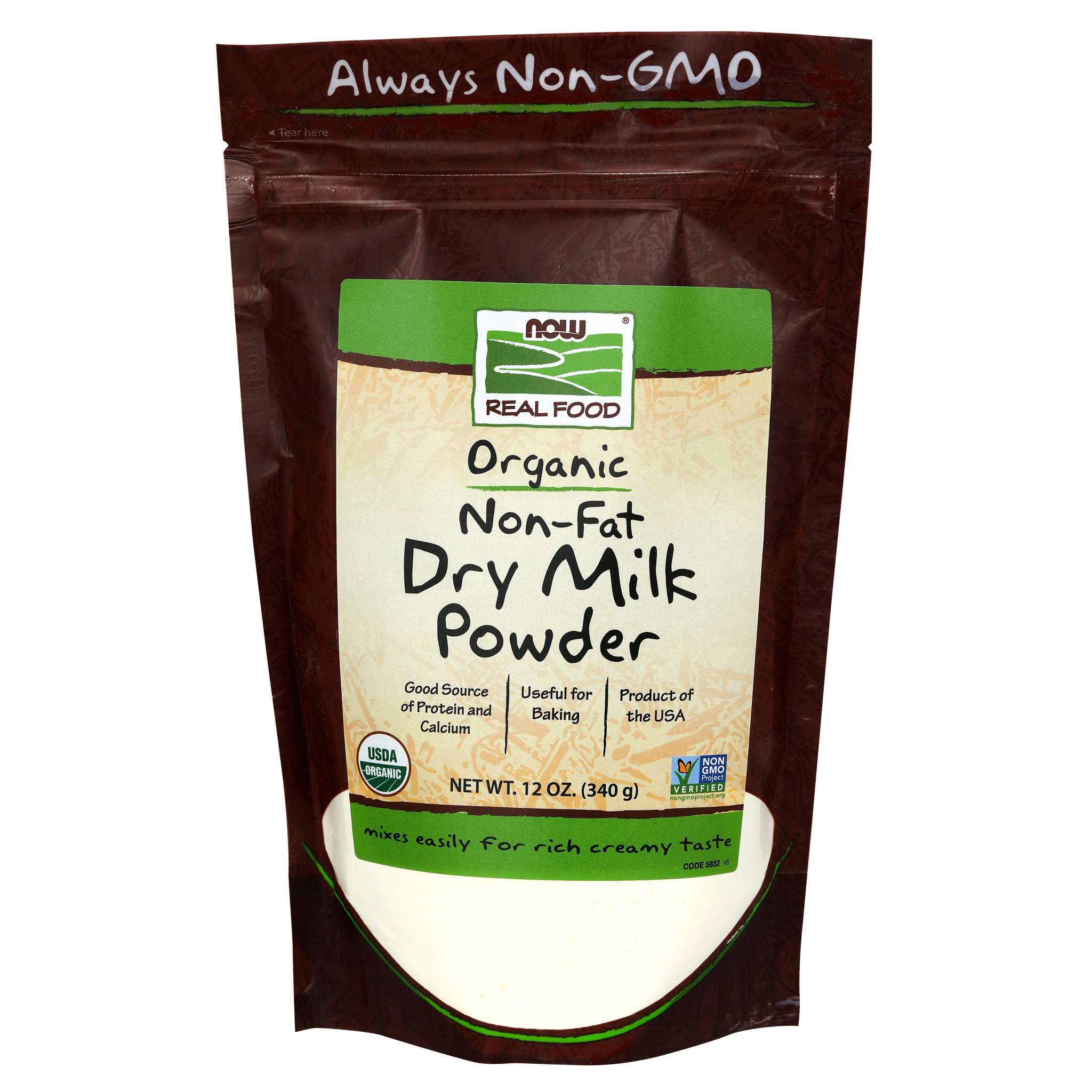 Now Foods - Milk Dry powder Non Fat Organic