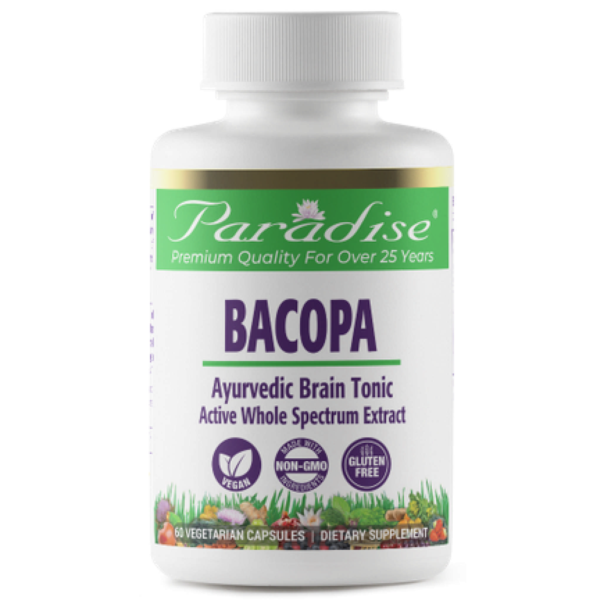 Paradise Herbs - Bacopa 250 mg Org
