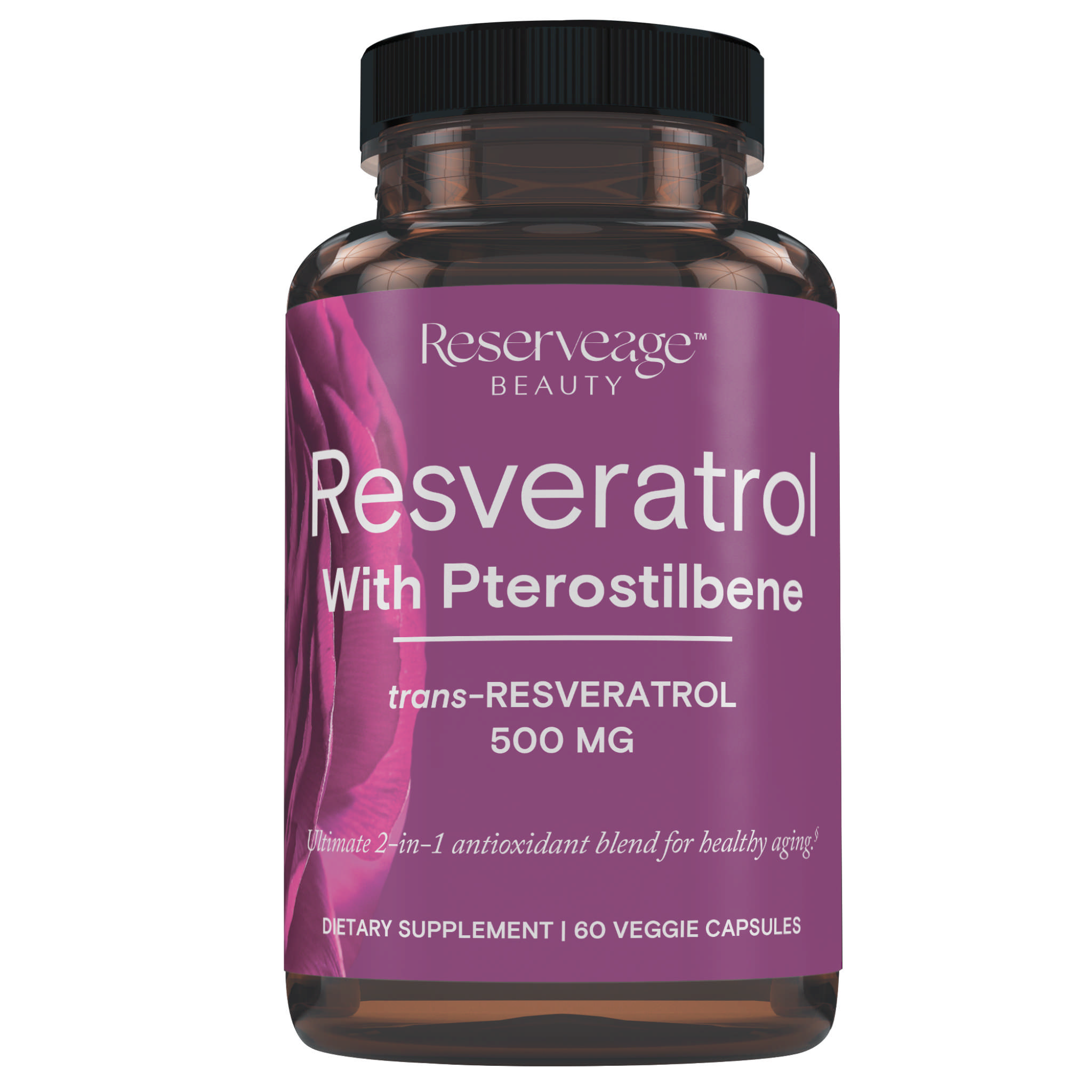 Reserveage Organics - Resveratrol 500 W/Ptero