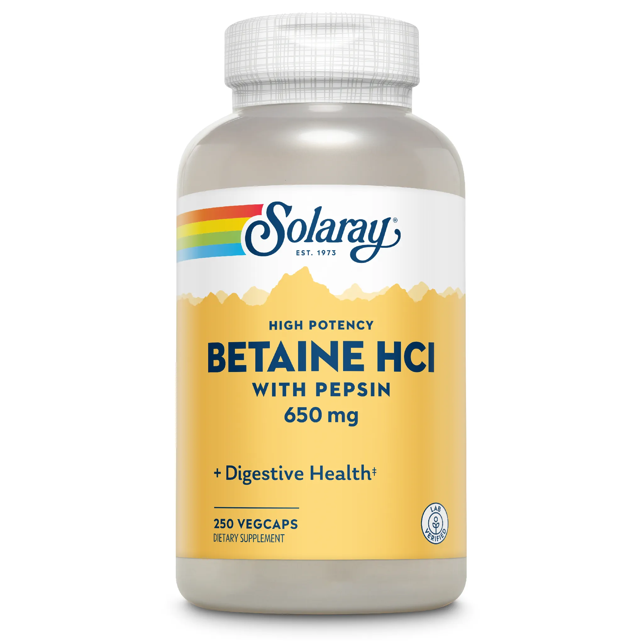 Solaray - Betaine Hcl W/Pepsin 650 cap
