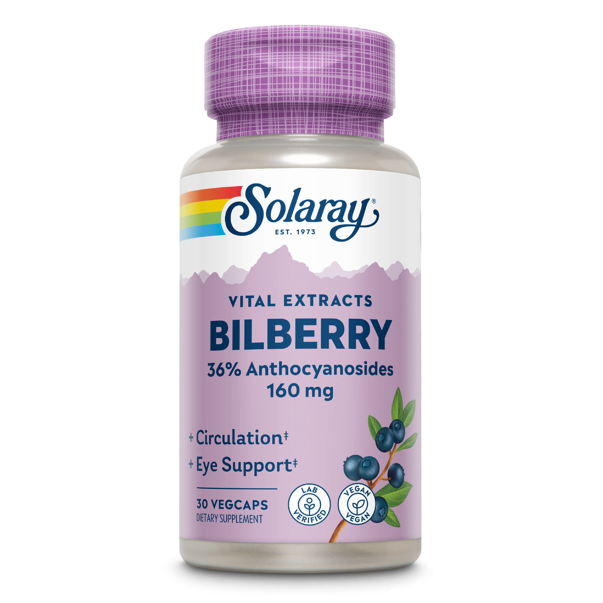 Solaray - Bilberry 160 mg 1 Daily