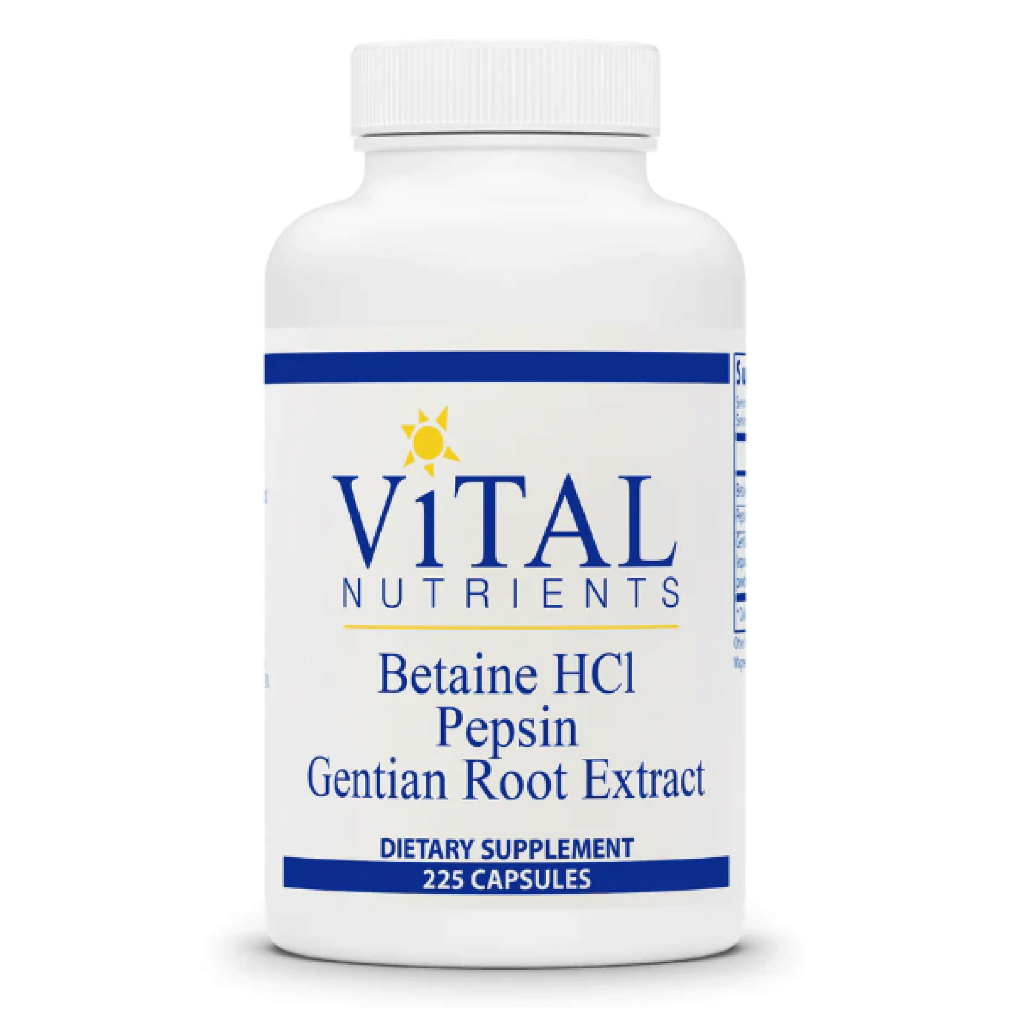 Vital Nutrients - Betaine Hci W/Pepsin & Gentian