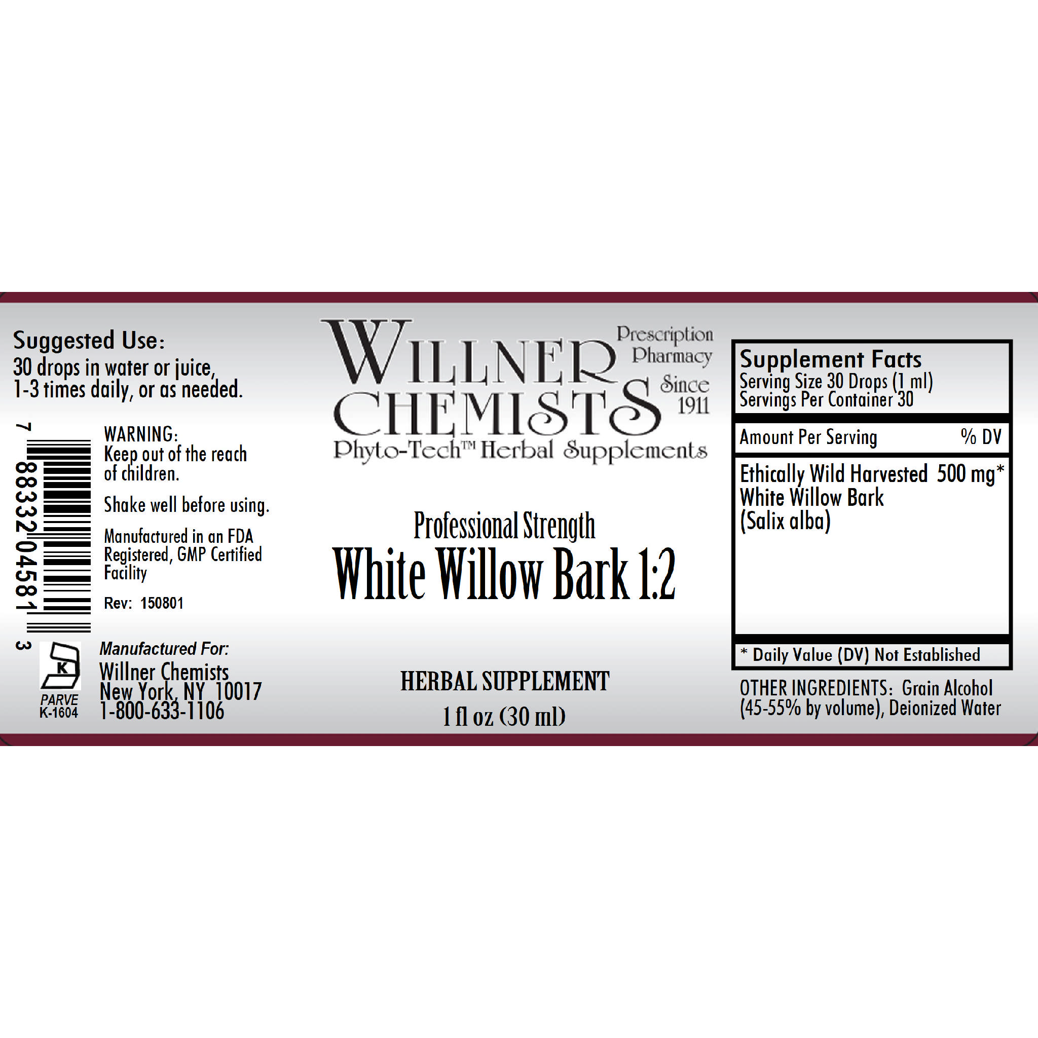 Willner Phyto Tech - White Willow Bark 1:2