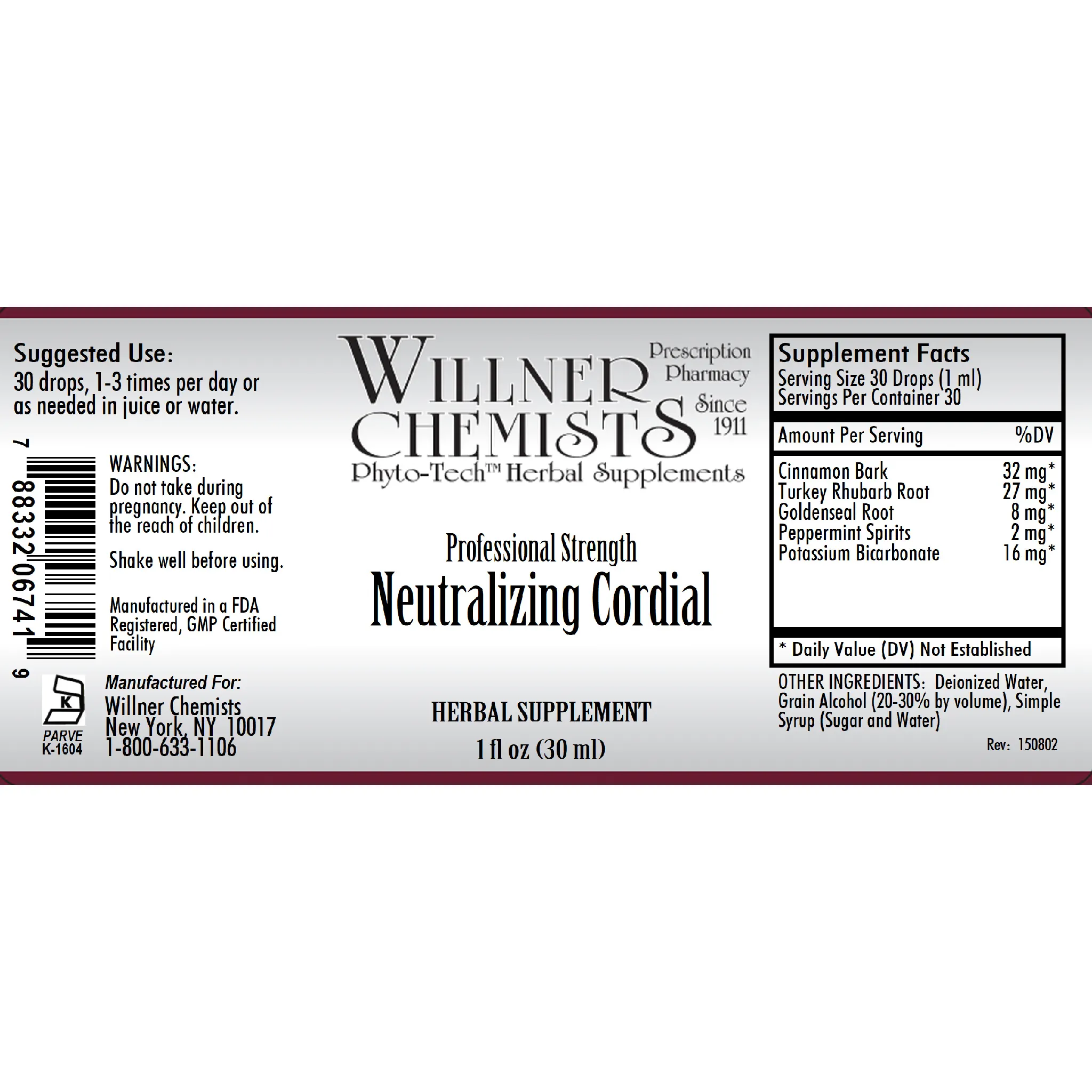 Willner Phyto Tech - Neutralizing Cordial