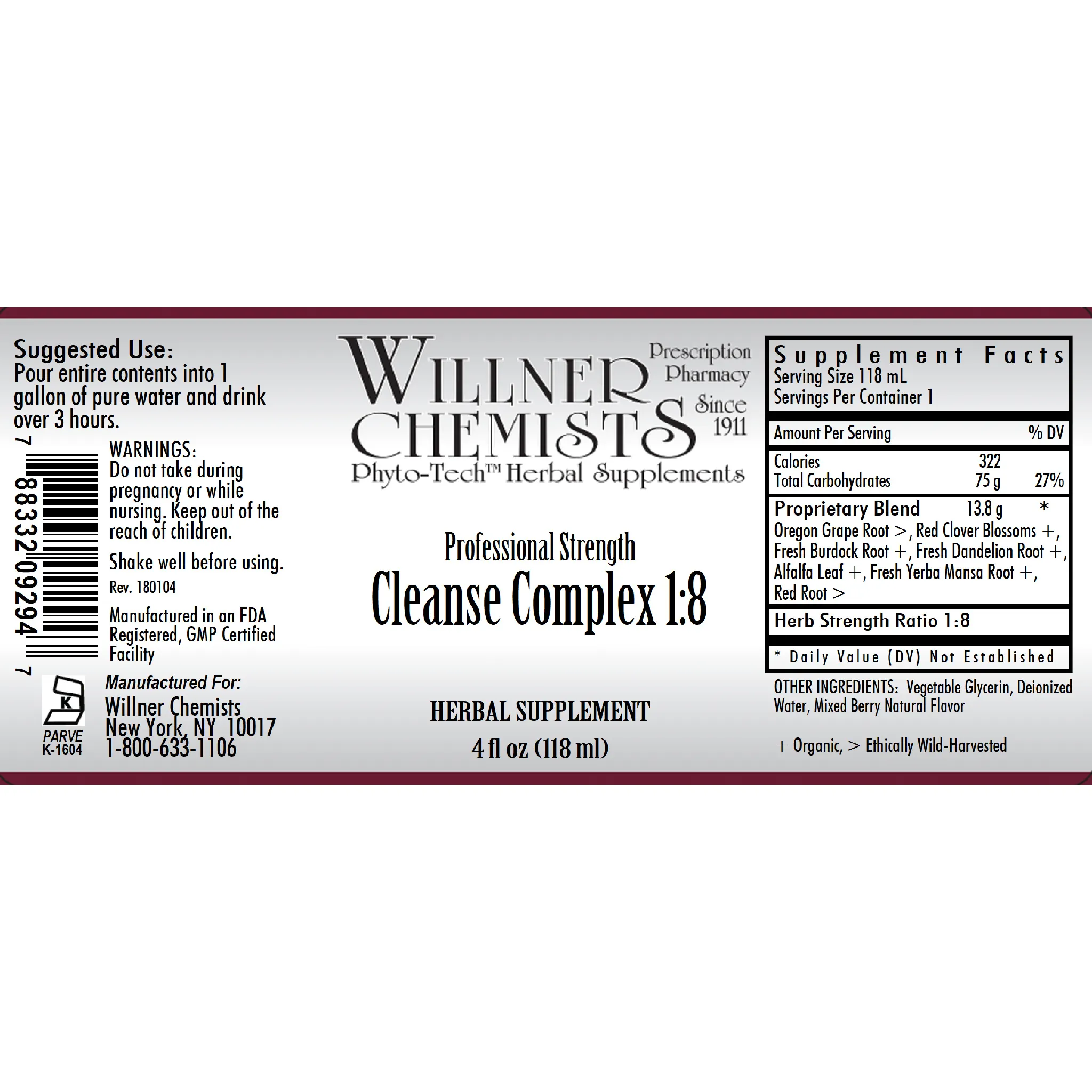 Willner Phyto Tech - Cleanse Complex 1:2