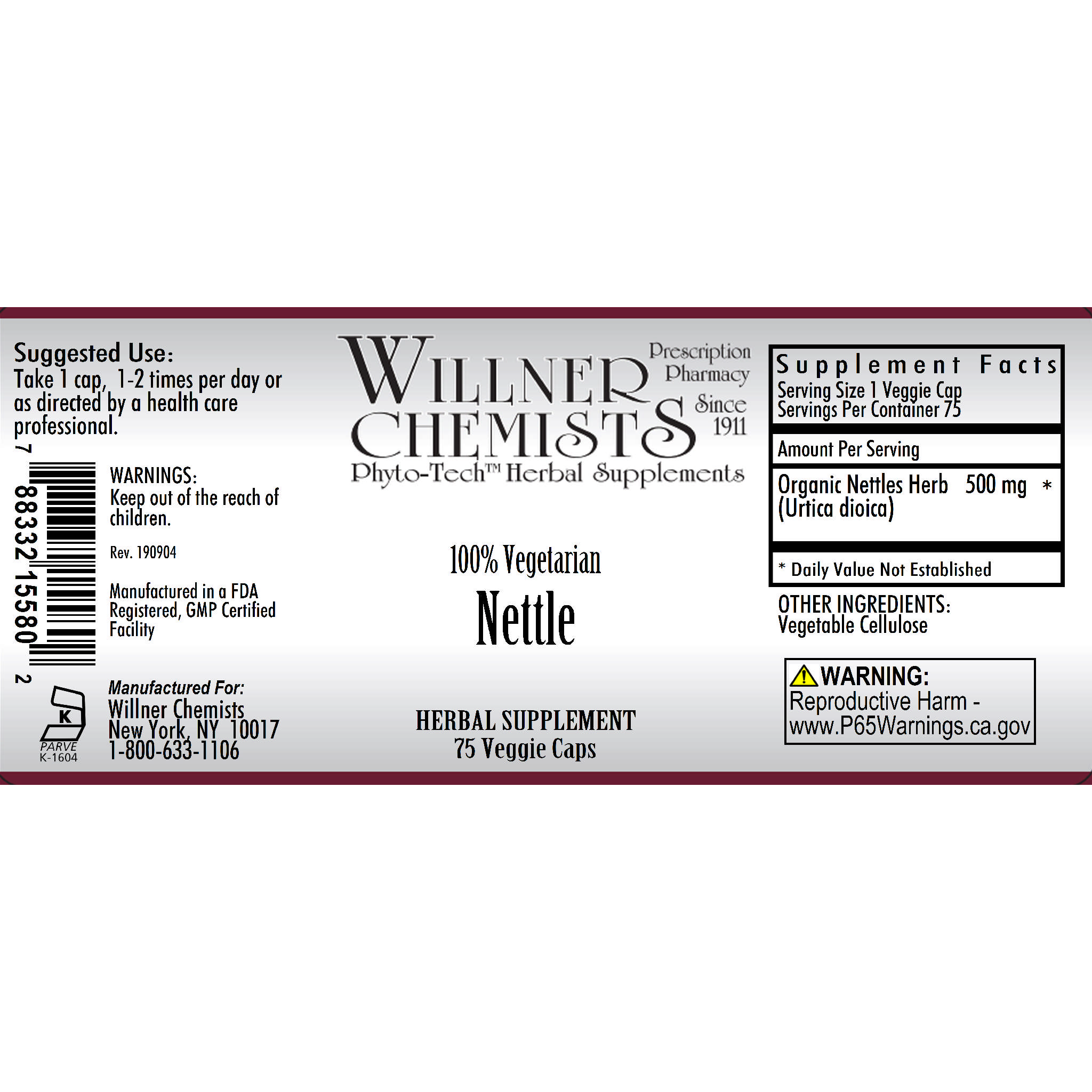 Willner Phyto Tech - Nettles 500 mg Org