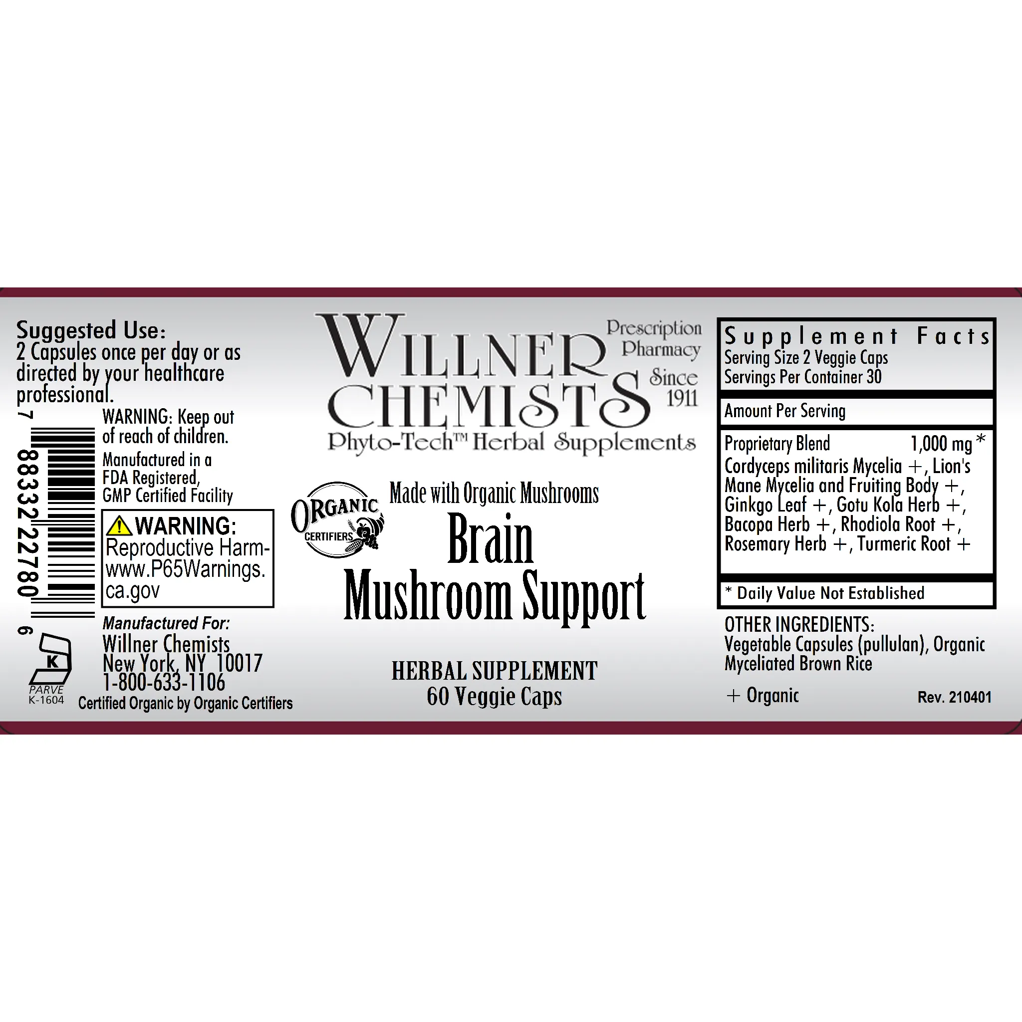Willner Phyto Tech - Brain Mushroom Supp vCap